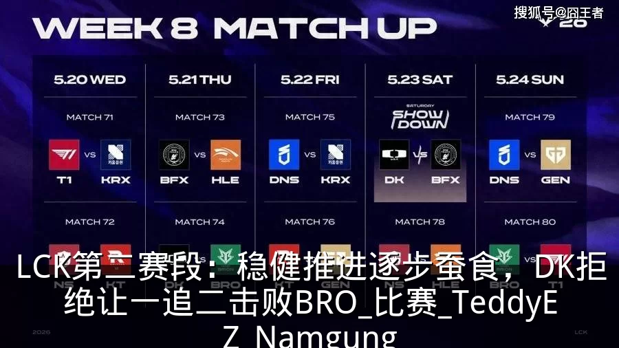 LCK第二赛段：稳健推进逐步蚕食，DK拒绝让一追二击败BRO_比赛_TeddyEZ_Namgung